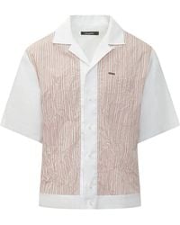 DSquared² - Striped Crinkled-Effect Shirt - Lyst