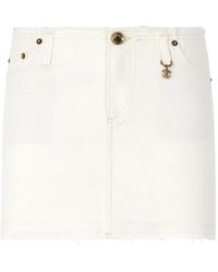 Roberto Cavalli - Denim Mini Skirt - Lyst