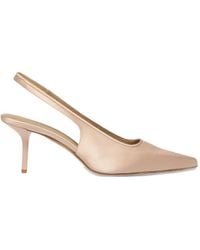Max Mara - Satin-Finish Slingback Pumps - Lyst