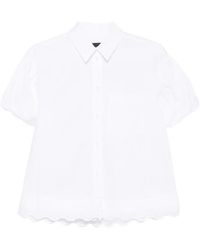 Simone Rocha - Scalloped-Hem Puff-Sleeve Shirt - Lyst