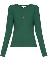 JW Anderson - Logo-Embroidered Ribbed Top - Lyst