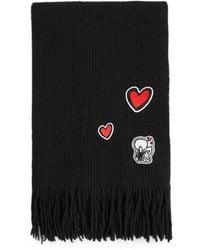 KARL LAGERFELD - Ikon Furry Patch Scarf - Lyst