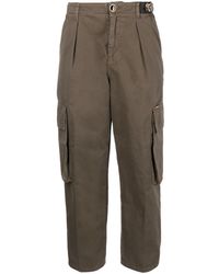 Liu Jo - Floral-embellished Cotton Cargo Trousers - Lyst
