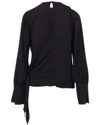 FEDERICA TOSI - Wrap-Style Long-Sleeve Blouse - Lyst