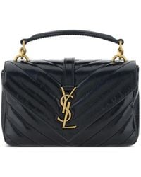 Saint Laurent - College Mini Leather Shoulder Bag - Lyst