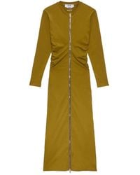 MSGM - Zip-front Gathered Dress - Lyst