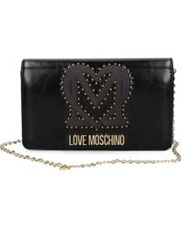 Love Moschino - スタッズ チェーン ショルダーバッグ - Lyst