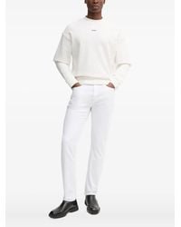 HUGO - Trui Met Geborduurd Logo En Ronde Hals - Lyst