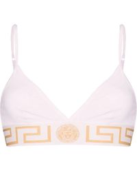 Versace - Greca-Trim Triangle Bra - Lyst