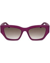 Lacoste - Geometric-Frame Sunglasses - Lyst