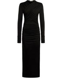 12 STOREEZ - Draped Cowl-Neck Midi Dress - Lyst