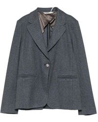 Max Mara - Houndstooth-Pattern Single-Breasted Blazer - Lyst