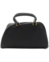 Burberry Large Shield Twin Bowling Bag in Black | Lyst