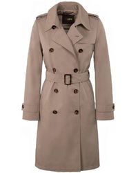 Moorer - Doppelreihiger Giverny-Ft Trenchcoat mit Gürtel - Lyst