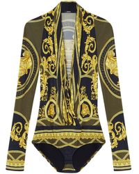 Versace - La Coupe Des Dieux Draped Bodysuit - Lyst
