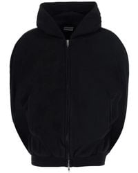 Balenciaga - Logo-Print Zip-Up Hoodie - Lyst