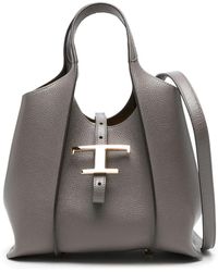 Tod's - Small Timeless T-Buckle Leather Tote Bag - Lyst