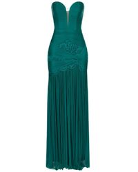 IMROSKA - Vestido Largo The Emerald Forest Palabra De Honor - Lyst