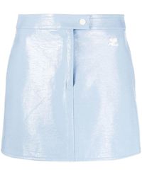 Courreges - Mini-Rok Met Geborduurd Logo - Lyst