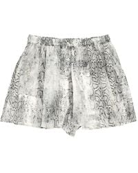 FEDERICA TOSI - Short À Effet Peau De Serpent - Lyst