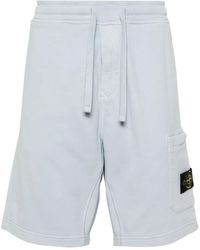 Stone Island - Pantalones cortos de chándal con parche Compass - Lyst