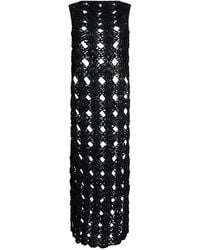 KHAITE - Floral-Detail Openwork Maxi Dress - Lyst