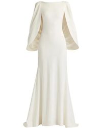 Tadashi Shoji - Kairi Capelet Cape-Sleeved Gathered-Back Maxi Dress - Lyst