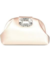 AMINA MUADDI - Camelia Satin Clutch Bag - Lyst