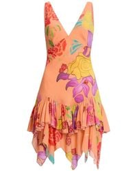Donde Esteban - Floral Ruffled Mini Dress - Lyst