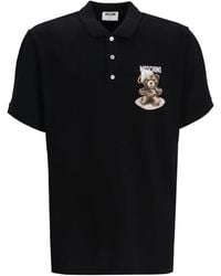 Moschino - Teddy-Print Polo Shirt - Lyst