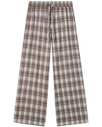 B+ AB - Plaid Wide-Leg Trousers - Lyst