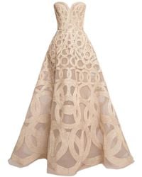 Elie Saab - Sequin-Embroidered Strapless Gown - Lyst