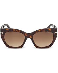 Tom Ford - Tortoiseshell-Effect Cat-Eye Sunglasses - Lyst