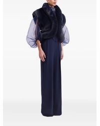 Gemy Maalouf - Faux-Fur Shawl-Collar Top - Lyst