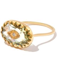 Pascale Monvoisin - 9kt Yellow Gold Amy Diamond And Amethyst Ring - Lyst