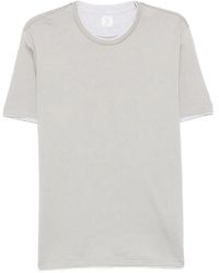 Eleventy - Contrast-Trim Short-Sleeve T-Shirt - Lyst