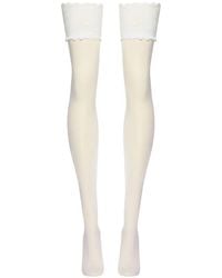 Wolford - Satin Touch 20 Lace-Trim Stockings - Lyst