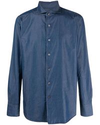 Canali - Camicia Con Colletto Ampio - Lyst