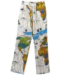 SAINT Mxxxxxx - World-Map Print Trousers - Lyst