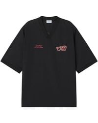 Off-White c/o Virgil Abloh - X Ac Milan Logo-Print T-Shirt - Lyst