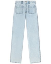 Sandro - Wide-Leg Patch-Pocket Jeans - Lyst