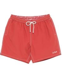 MC2 Saint Barth - Patmos Contrast-Stitch Swim Shorts - Lyst