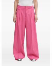 KENZO - Pleated Wide Trousers - Lyst