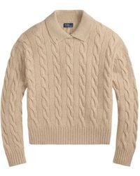 Polo Ralph Lauren - Pull En Maille Torsadée À Col Montant - Lyst