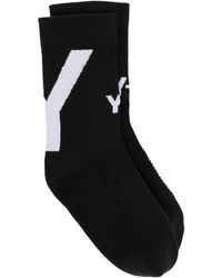 Y-3 - Intarsia-knit Logo Socks - Lyst