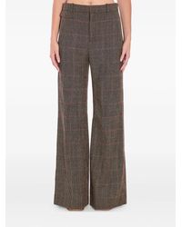 Chloé - Tailored Checked Wool Trousers - Lyst