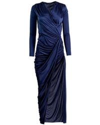 Atlein - Ruched Long-Sleeve Maxi Dress - Lyst