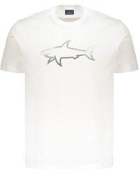 Paul & Shark - Reflective Shark-Print Cotton T-Shirt - Lyst