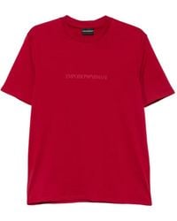 Emporio Armani - Logo-Print Short-Sleeve T-Shirt - Lyst