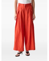 ViCOLO - Pleated Wide-Leg High-Waist Trousers - Lyst